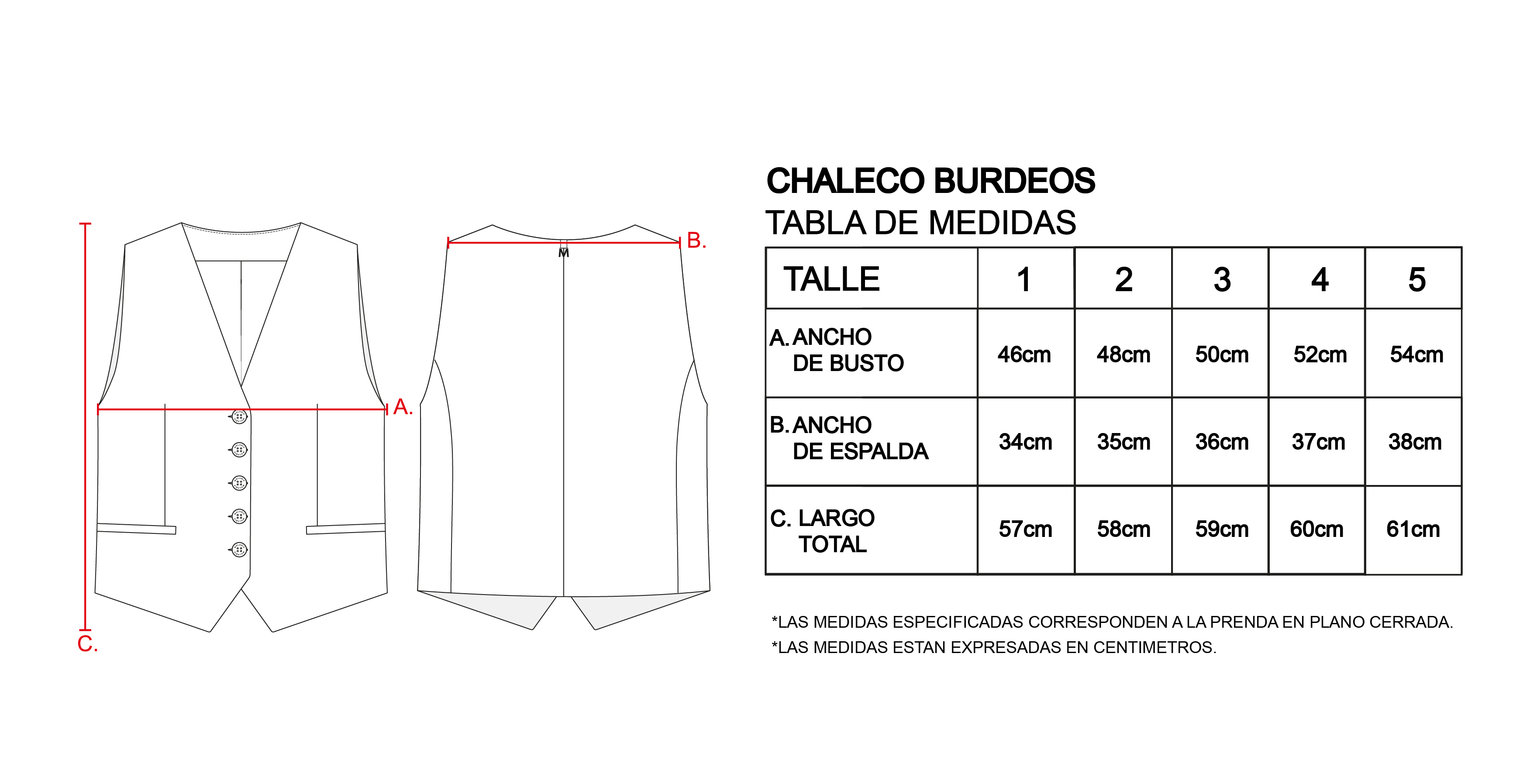 Chaleco Burdeos Vison